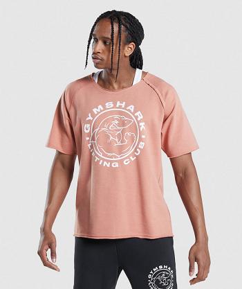 T Shirts Gymshark Legacy Rag Top Hombre Rosas | CO 3458DFM